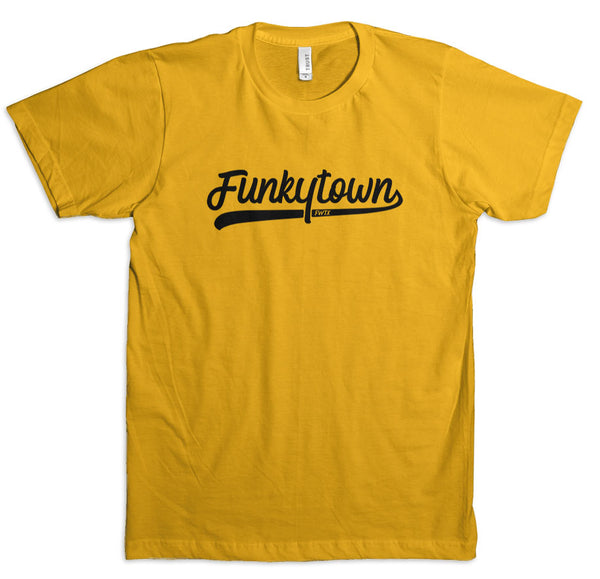 Funkytown Script - Gold - T-Shirt