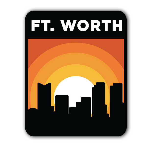 Fort Worth Sunset - Sticker
