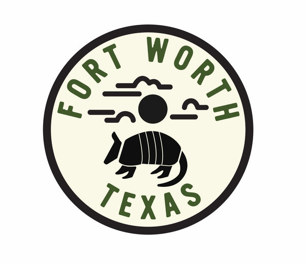Fort Worth Armadillo Badge - Sticker