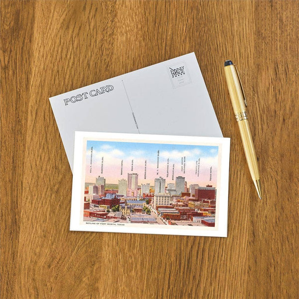 Postcard Skyline of Forth Worth, Texas