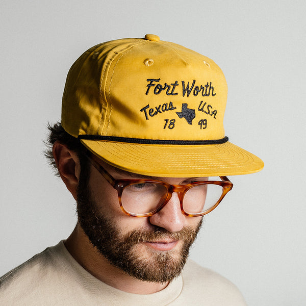 Fort Worth Texas - Classic Rope Hat - Birch/Black