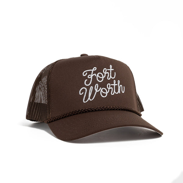 Fort Worth Western Script - Trucker Hat - Brown