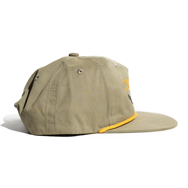 Cowtown Fort Worth Texas - Classic Rope Hat - Olive/Gold