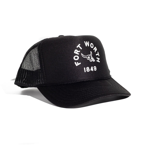 Fort Worth Cattle Skull 1849 - Black - Foam Cap