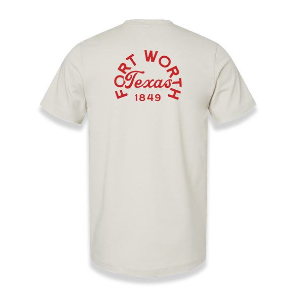 Fort Worth Texas Script 1849 - T-Shirt - Dust