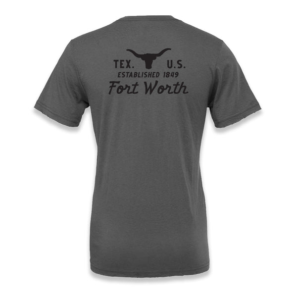 Fort Worth Tex. U.S. 1849 - T-Shirt - Asphalt