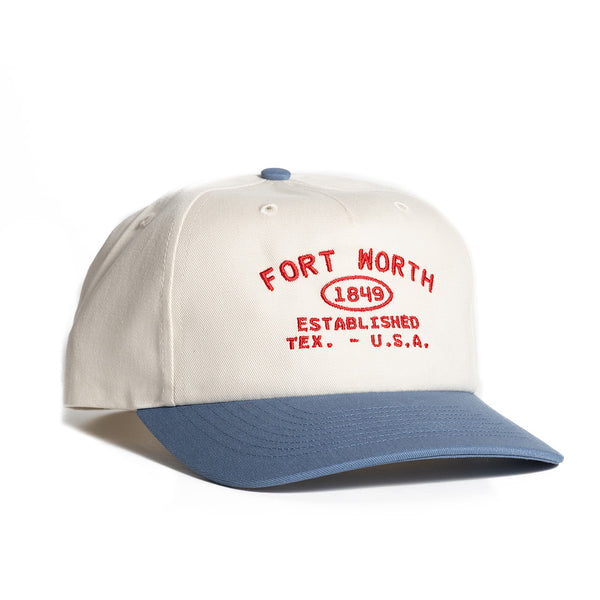 Fort Worth Texas Established 1849 - Ball Cap - Natural/Blue
