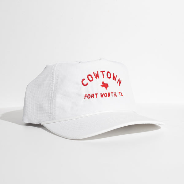 Cowtown Fort Worth TX  - Ripstop Cap - White