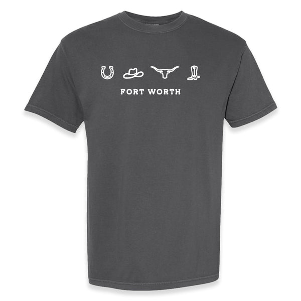 Fort Worth Icons - T-Shirt - Pepper