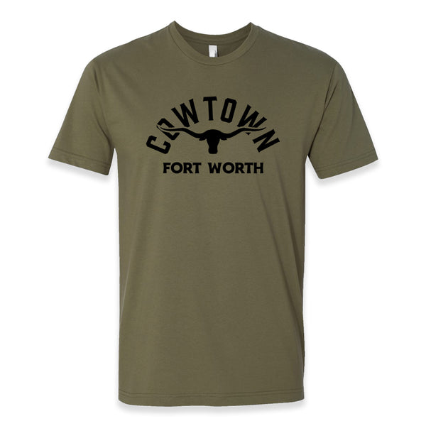 Cowtown Fort Worth- T-Shirt - Army Green