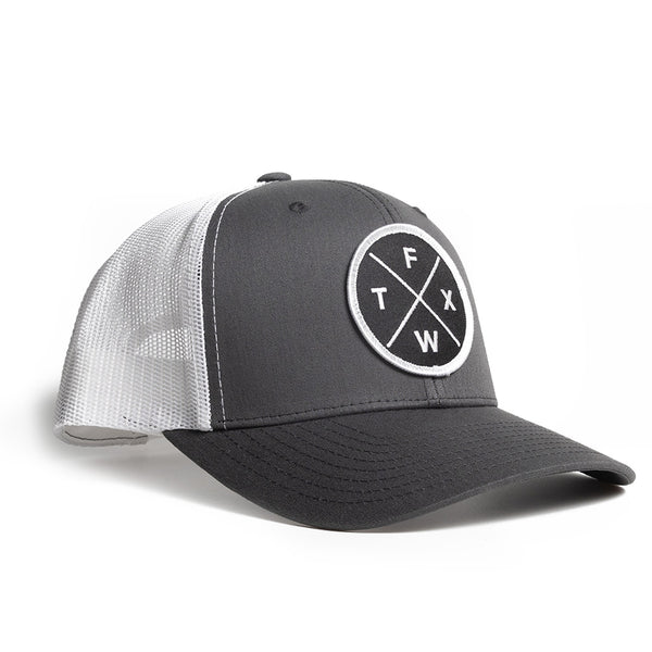 FW X TX Trucker Hat - Charcoal/White - Curved Visor