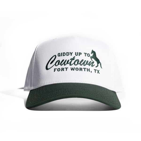 Giddy up to Cowtown - Ball Cap - Green/White