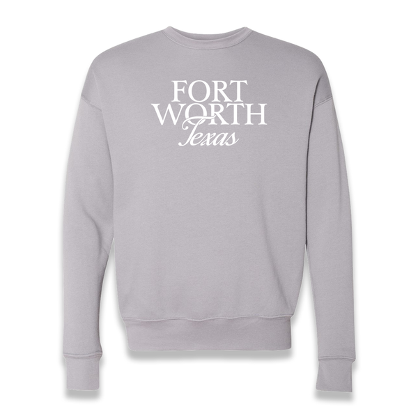Fort Worth Texas Script - Sweatshirt - Gray