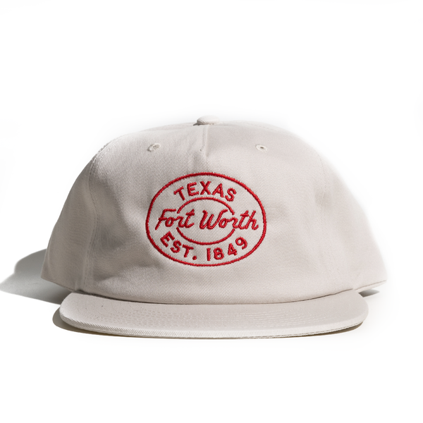 Fort Worth Est. 1849 Red Badge - Ball Cap - Bone