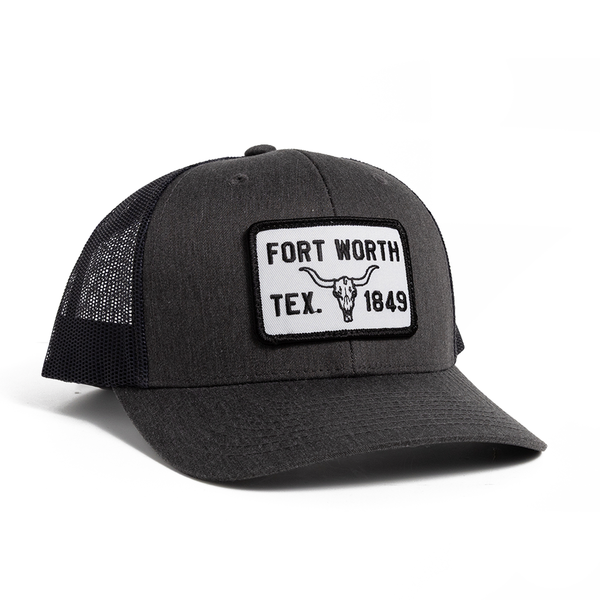 Fort Worth Cattle 1849 Skull - Trucker Hat - Gray