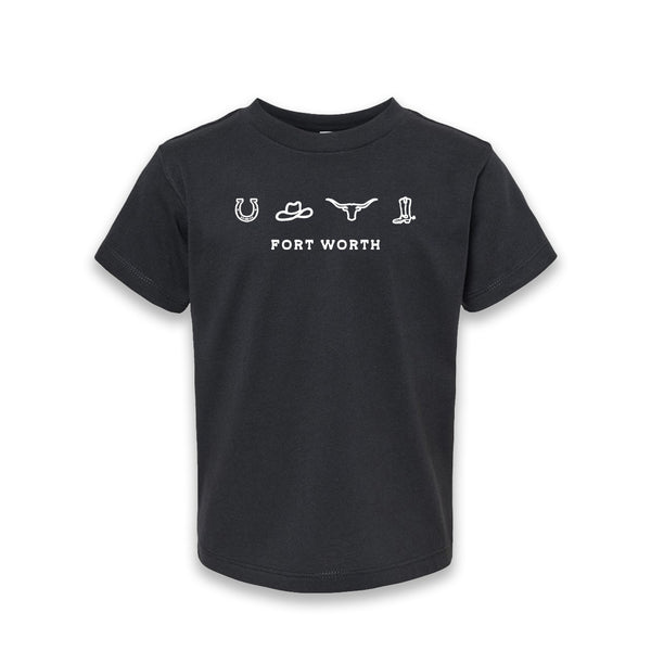 Fort Worth Icons - Toddler - Vintage Black