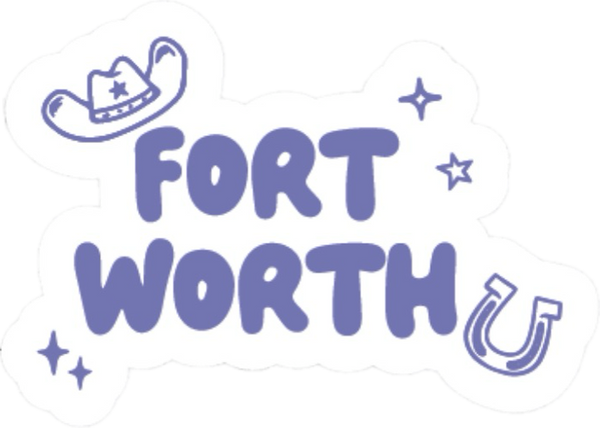 Fort Worth Doodles- Sticker