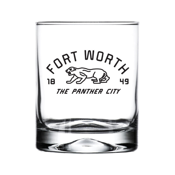 Fort Worth Panther - Old Fashioned Glass