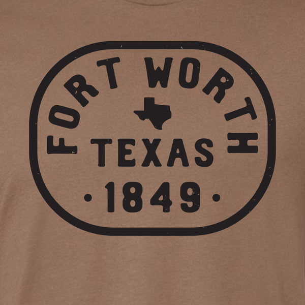 Fort Worth TX 1849 - T Shirt - Brown