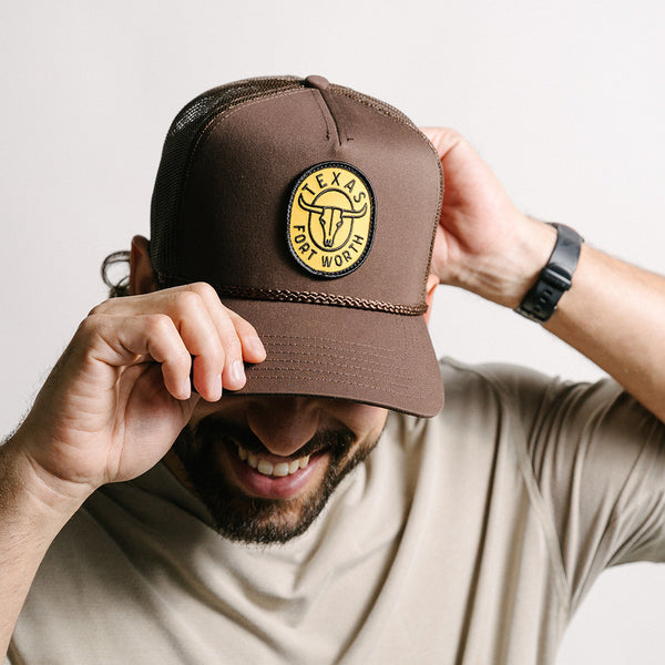 Fort Worth Texas Steer Badge - Trucker Hat