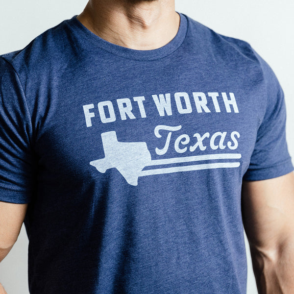 Fort Worth Retro - Heather Navy - T-Shirt