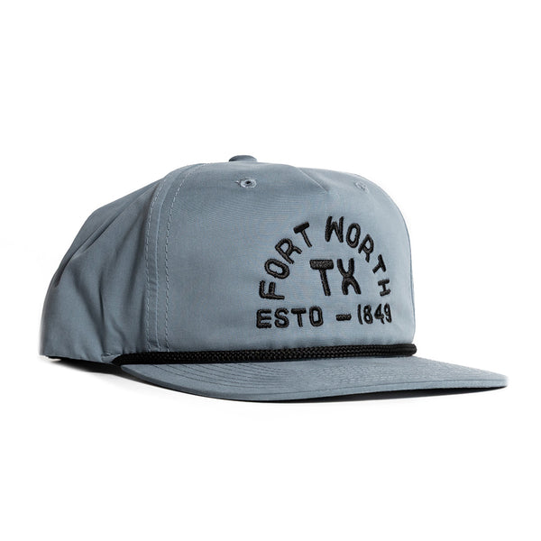 Fort Worth Texas Estd. 1849 - Classic Rope Hat - Sky/Black