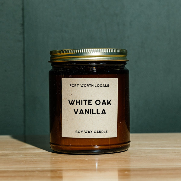 White Oak Vanilla 8 oz - Fort Worth Candle