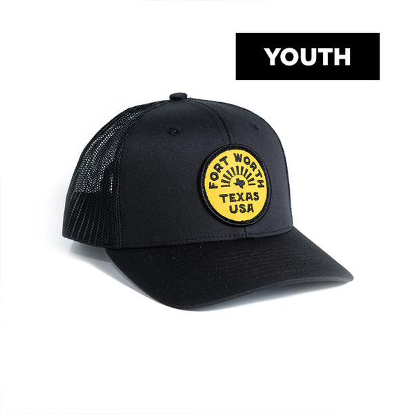Fort Worth Texas USA Gold Patch - Youth Trucker Hat