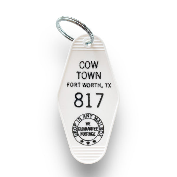 Cowtown 817 - Retro Keychain