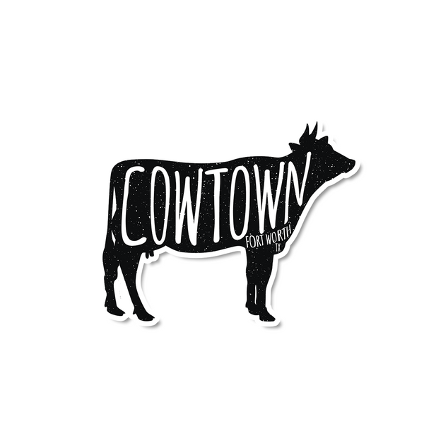 Cowtown Cow Sticker