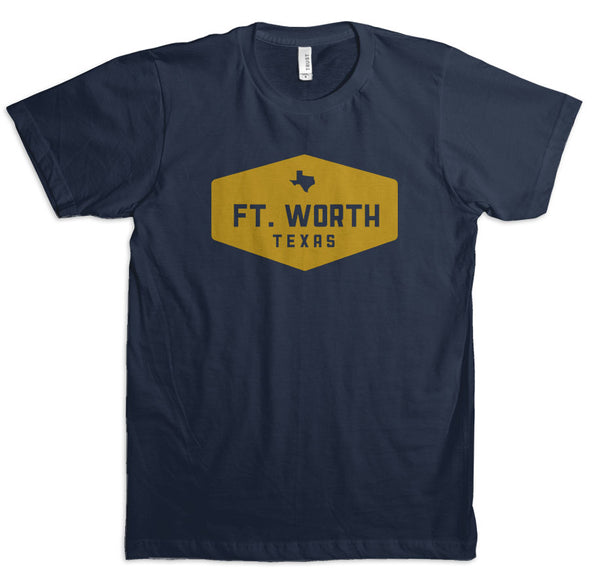 Fort Worth Yellow Diamond - T-Shirt - Navy