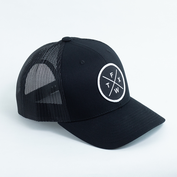 FW X TX Trucker Hat - Black - Curved Visor
