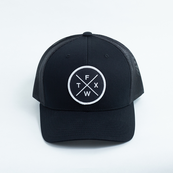 FW X TX Trucker Hat - Black - Curved Visor