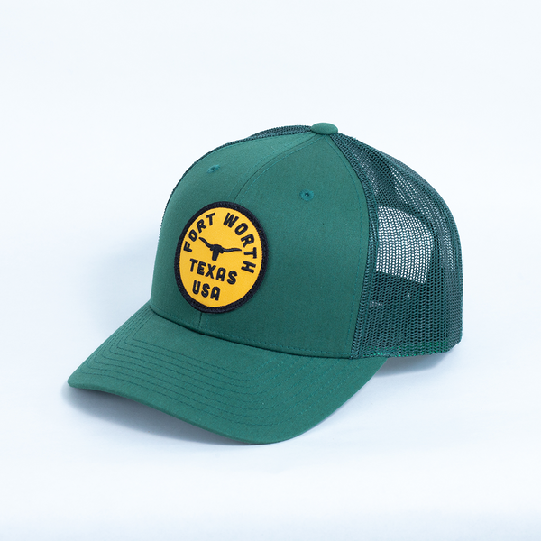 Fort Worth Texas USA - Trucker Hat - Evergreen