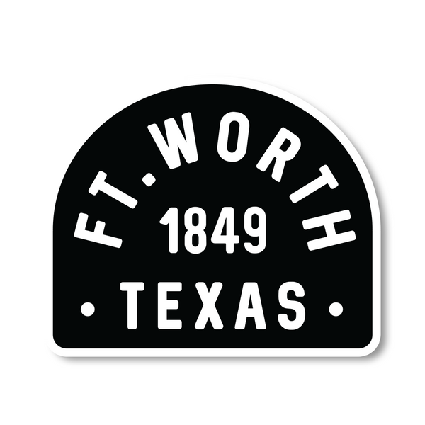 Ft. Worth 1849 Badge Sticker